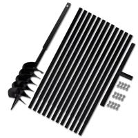 Grondboor met handvat 150 mm en verlengstukken 13 m (staal) - thumbnail