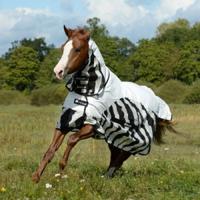 Bucas Buzz-off Rain Zebra fn zwart/wit maat:195 - thumbnail