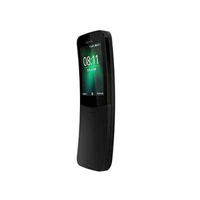 Nokia 8110 mobiele telefoon (2,45 inch QVGA-display, 4G, 2MP camera met LED-flits, MP3-speler, FM-radio, wekfunctie, spatwaterdicht (IP52), Bluetooth 4.1), zwart