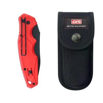 4K5 Tools TK 100 DropPoint Knife 600.100A Klapmes Met holster Rood, Zwart 4K5 Tools TK 100 DropPoint Knife 600.100A Klapmes Met holster Rood, Zwart
