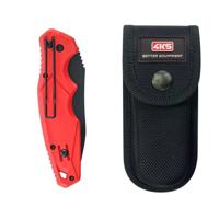 4K5 Tools TK 100 DropPoint Knife 600.100A Klapmes Met holster Rood, Zwart - thumbnail