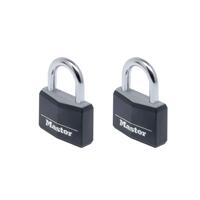Masterlock 2 x 40mm - 21mm hardened steel shackle, 6mm diam. - double locking - 4 - 9140EURTBLK - thumbnail