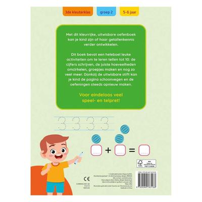 Oefenpret Met Uitwisbare Stift Leren Tellen Tot 10