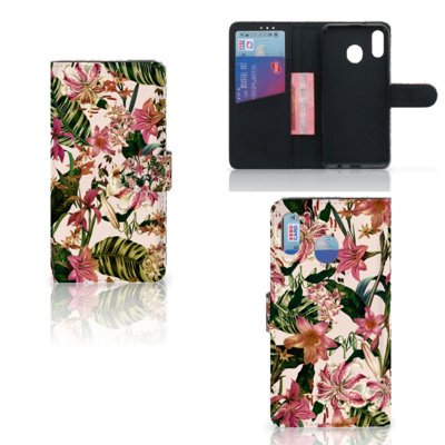 Samsung Galaxy M20 Hoesje Flowers