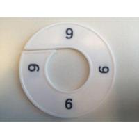 Maatring 9cm wit/zwart 9 - thumbnail