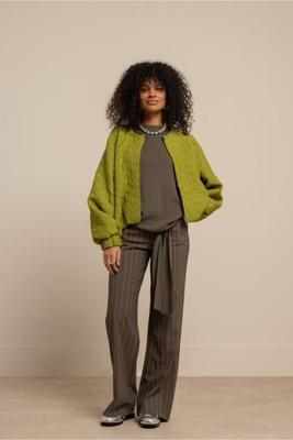 Studio Anneloes Marilon Stripe Trousers 13521 Broek 7414 New Army/kit