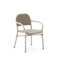 Kave Home Tuinstoel 'Tuccia' Rattan, kleur Beige/Groen - thumbnail