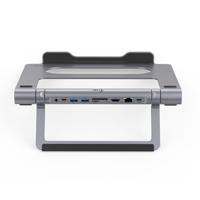 i-tec Metal Cooling Pad for notebooks (up-to 15.6”) with USB-C Docking Station (Power Delivery 100 W) - thumbnail