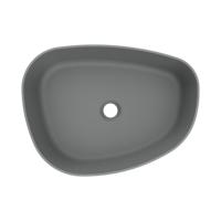 Arcqua Rocker Waskom - opbouw - organisch - links - 50x37cm - mat grijs WAS455511 - thumbnail
