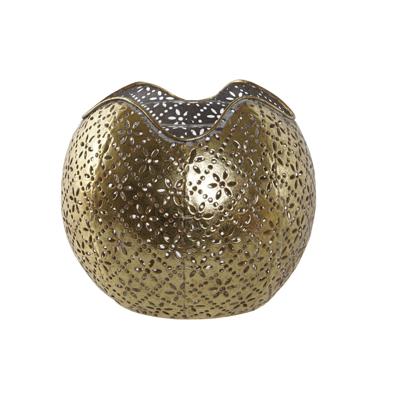 Kaarshouder Home ESPRIT Gouden Metaal Kristal 13,5 x 13,5 x 11,5 cm Kaarshouder Home ESPRIT Gouden Metaal Kristal 13,5 x 13,5 x 11,5 cm