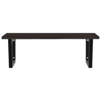 Badkamer wandschap staal en massief eikenhout - thumbnail