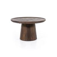 Eleonora Ronde Salontafel 'Ron' Mangohout, kleur Bruin, 66cm - thumbnail