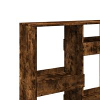 Boekenkast 100x33x135 cm bewerkt hout gerookt eikenkleurig - thumbnail