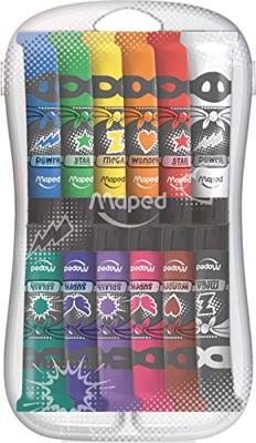 Maped plakkaatverf Color'Peps, 12 ml, 12 tubes in een plastic etui