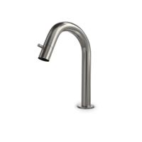 Fonteinkraan Hotbath Cobber 1-knop gebogen 19.3 cm Rond Geborsteld Nikkel - thumbnail