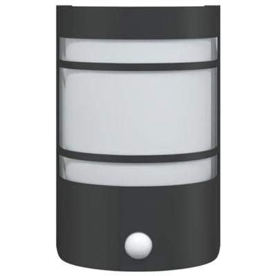 VidaXL Buitenwandlampen 2 st met sensors roestvrijstaal zwart VidaXL Buitenwandlampen 2 st met sensors roestvrijstaal zwart