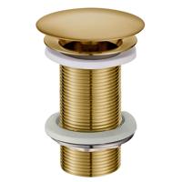 Wiesbaden Vaste Waste Caral Verlengd 5/4" Geborsteld Messing - thumbnail