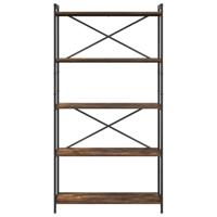 Boekenkast Gerookt eiken 80 x 30 x 153 cm Bewerkt hout - thumbnail