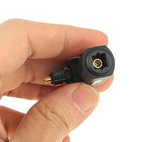 Hoge kwaliteit vergulde 90 graden vierkant naar vierkant rechter hoek TOSLINK Digitale optische Audio Adapter - thumbnail