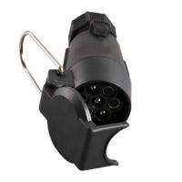 ProPlus stekkerdoos met haak PVC 7 polig zwart - thumbnail