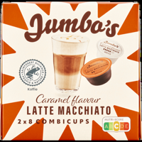 Jumbo&apos;s Latte Macchiato Caramel Dolce Gusto Compatible Koffiecups 16 Stuks - thumbnail