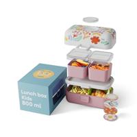 Kinderlunchbox - MONBENTO - 3 vakken - BPA-vrij - MB Tresor Papercut - thumbnail
