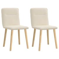 Eetkamerstoelen 2 st linnen - thumbnail