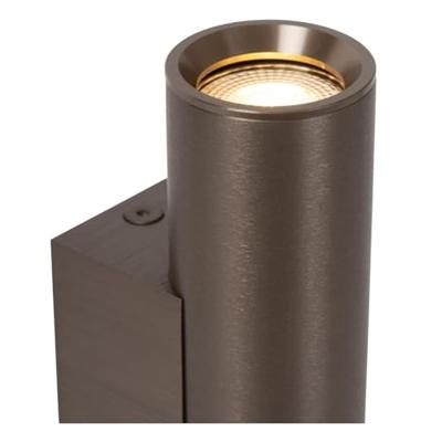 Lucide DUPLA - Wandspot / Wandlamp - 2xGU10 (MR11) - Koffie