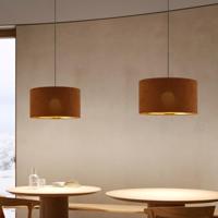 Scandinavische stijl Hanglamp - Corduroy Lampenkap - Cilinder - Brown - ø40 x 126 cm - E27 Fitting - Geschikt voor Woonkamers en slaapkamers - Inclusief 1 meter kabel - thumbnail