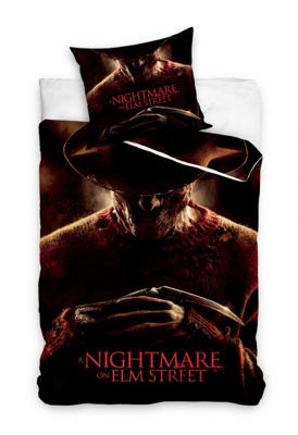Warner bros. Dekbedovertrek A Nightmare on Elm street - 140 X 200 cm - 70 x 90 cm - Zwart