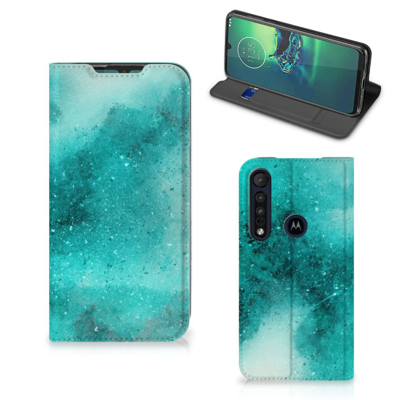 Bookcase Motorola G8 Plus Painting Blue Bookcase Motorola G8 Plus Painting Blue