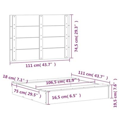 Zandbak met deksel 111x111x19,5 cm massief grenenhout wit - thumbnail