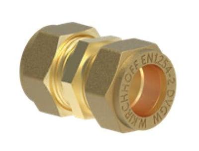 Kirchhoff Messing aansluitstuk, blank, 15 mm, klemkoppeling voor koperen buis - 989454317