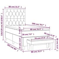 Boxspring met matras fluweel donkergroen 80x200 cm - thumbnail