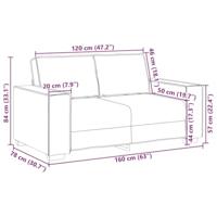 Tweezitsbank 120 cm fluweel zwart - thumbnail