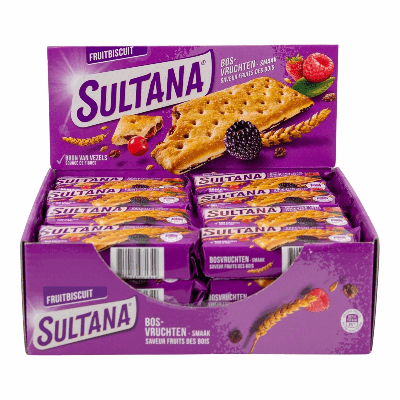 Fruitbiscuit Sultana bosvruchten 3-pack | 24 stuks