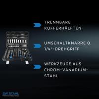 SW STAHL steckschlüsselsatz "07784l" socket wrench sets 1/4" 3/8" 1/2" - thumbnail