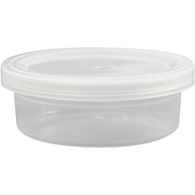 Creativ Company Plastic potje met deksel, h: 24 mm, d 68 mm, 45 ml, 20 stuk/ 1 doos