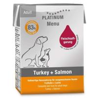 PLATINUM Menu Adult Turkey+Salmon - natvoer voor honden - 185g - thumbnail