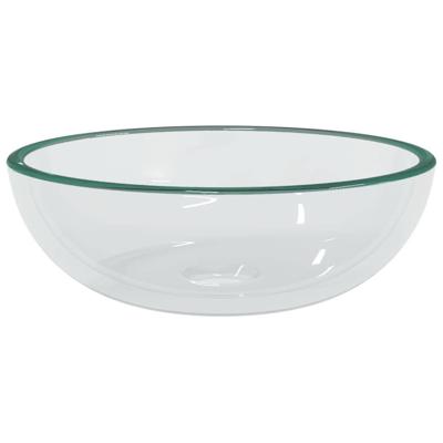 VidaXL Wasbak 35x12 cm gehard glas transparant