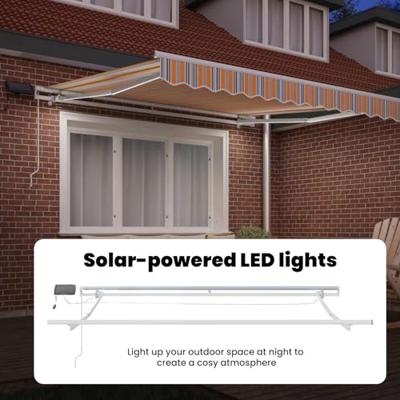 VidaXL Inklapbaar zonnescherm multikleur 300 x 250 cm stof en staal