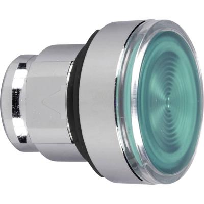 Schneider Electric ZB4BW333S ZB4BW333S Geribbelde lens, Terugstelbaar (Ø) 22 mm Zonder markering Chroom, Groen 1 stuk(s)
