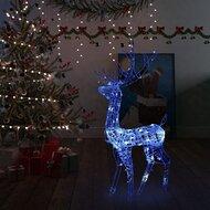 Kerstversiering rendier 140 LED's 120 cm acryl blauw - thumbnail