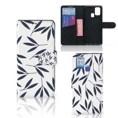 Samsung Galaxy M31 Hoesje Leaves Blue Samsung Galaxy M31 Hoesje Leaves Blue
