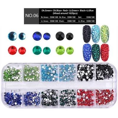 Nail flat-back AB Crystal Strass 3D charme edelstenen DIY manicure Nail Art decoraties (06)