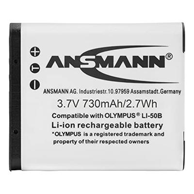 Ansmann LI-50B Camera-accu Vervangt originele accu LI-50B 3.7 V 730 mAh