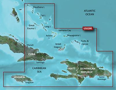 Garmin BlueChart g2 Vision Southern Bahamas Saltwater Map microSD Card