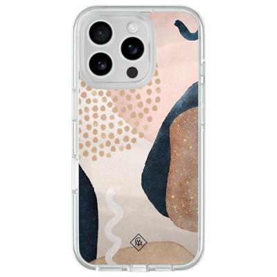 iPhone 16 Pro hybride hoesje - Abstract dots iPhone 16 Pro hybride hoesje - Abstract dots