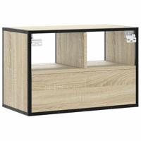 Tv-meubel 60x31x39,5 cm bewerkt hout metaal sonoma eikenkleurig - thumbnail