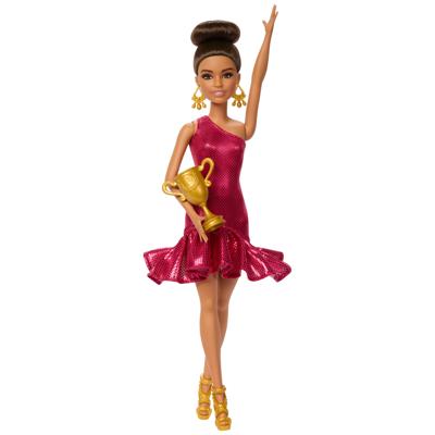 Barbie - Ballroomdanserespop en accessoires - Brunette met trofee - Barbie - JFR09